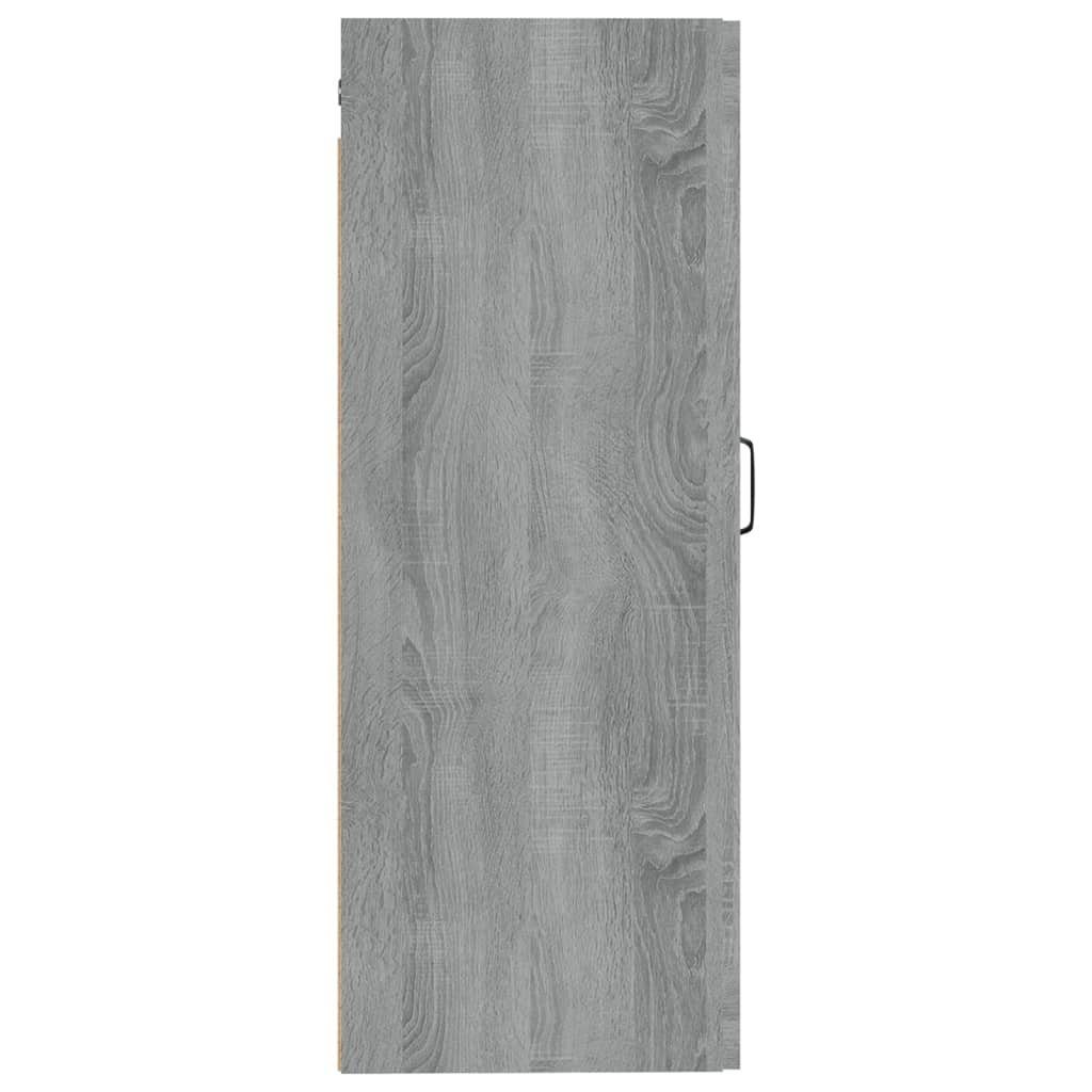 Hängeschrank 35x34x90 Holzwerkstoff cm (1-St) Grau Fächerschrank vidaXL Sonoma