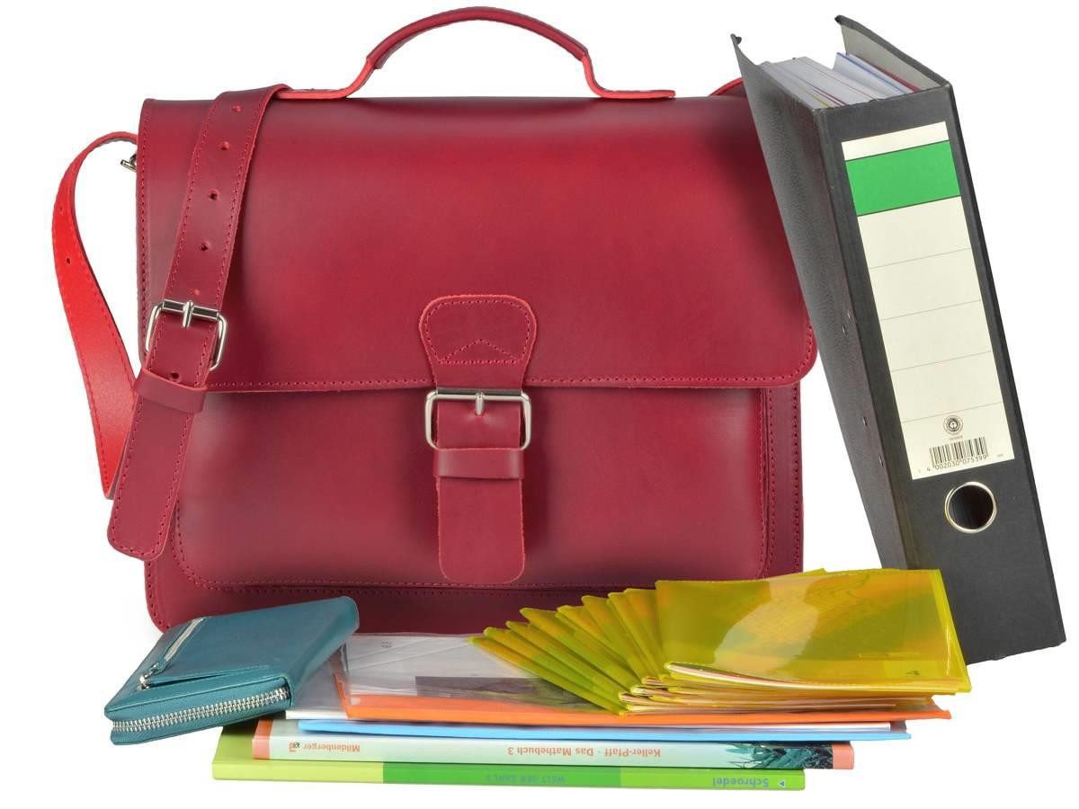 Ruitertassen Aktentasche Classic, 36 cm Schultasche mit 1 Fach, kleine Lehrertasche, rustikales Leder