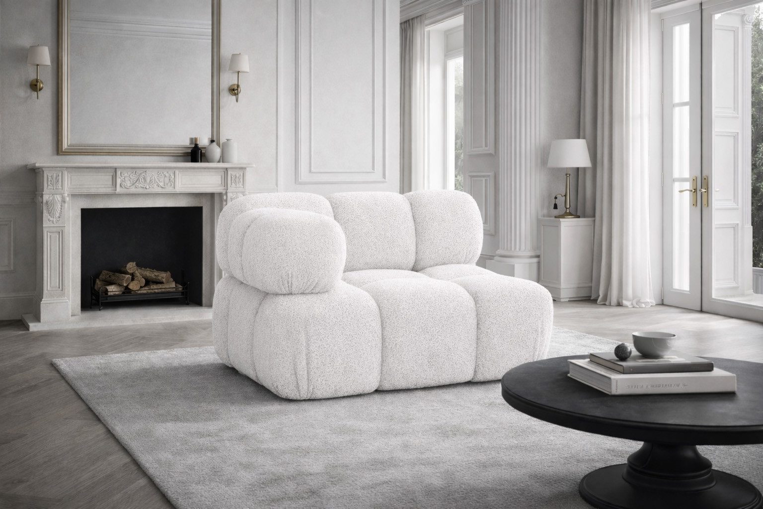 Kaiser Möbel Sofa-Eckelement Eckmodul modern für modulares System, Stoff Abriamo, SELIA