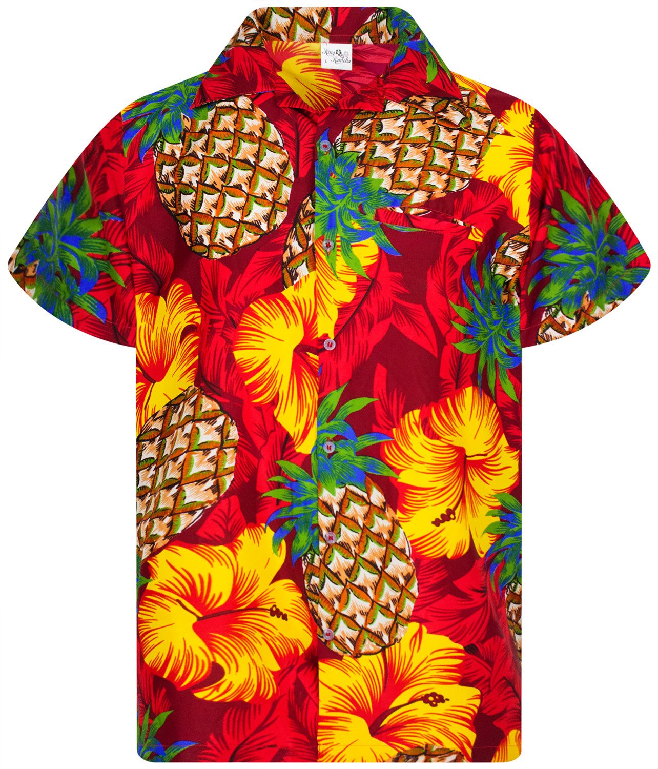 King Kameha Hawaiihemd Pineapple Hibiscus Funky günstig online kaufen