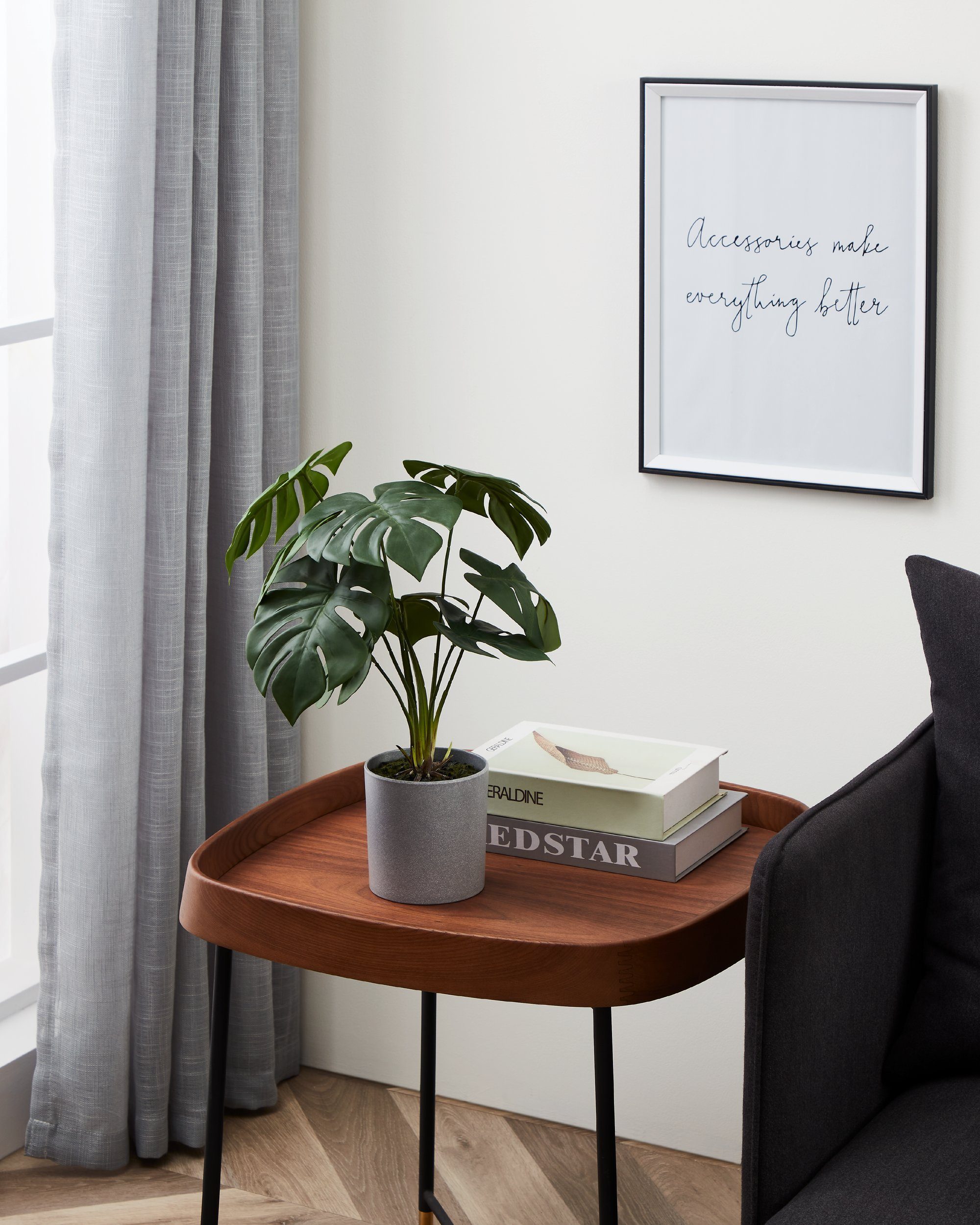 Kunstpflanze Tobetsu, Wohnzimmer, Höhe für künstliche 42 EGLO Zimmerpflanze cm, Pflanze cm Topf, Deko im Living, 42