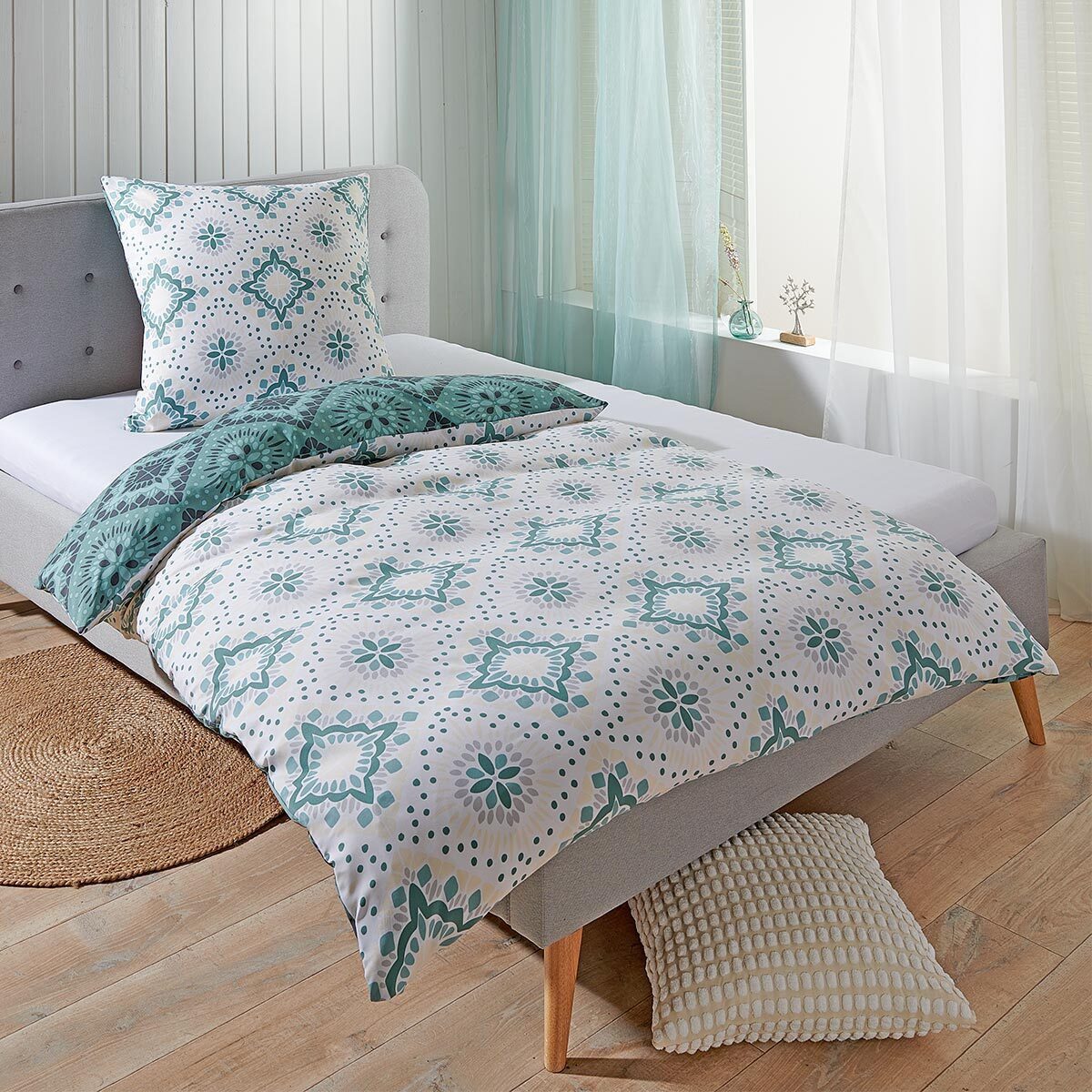 TRAUMSCHLAF Bettwäsche München grün, Mikrofaser, 2 teilig günstig online kaufen