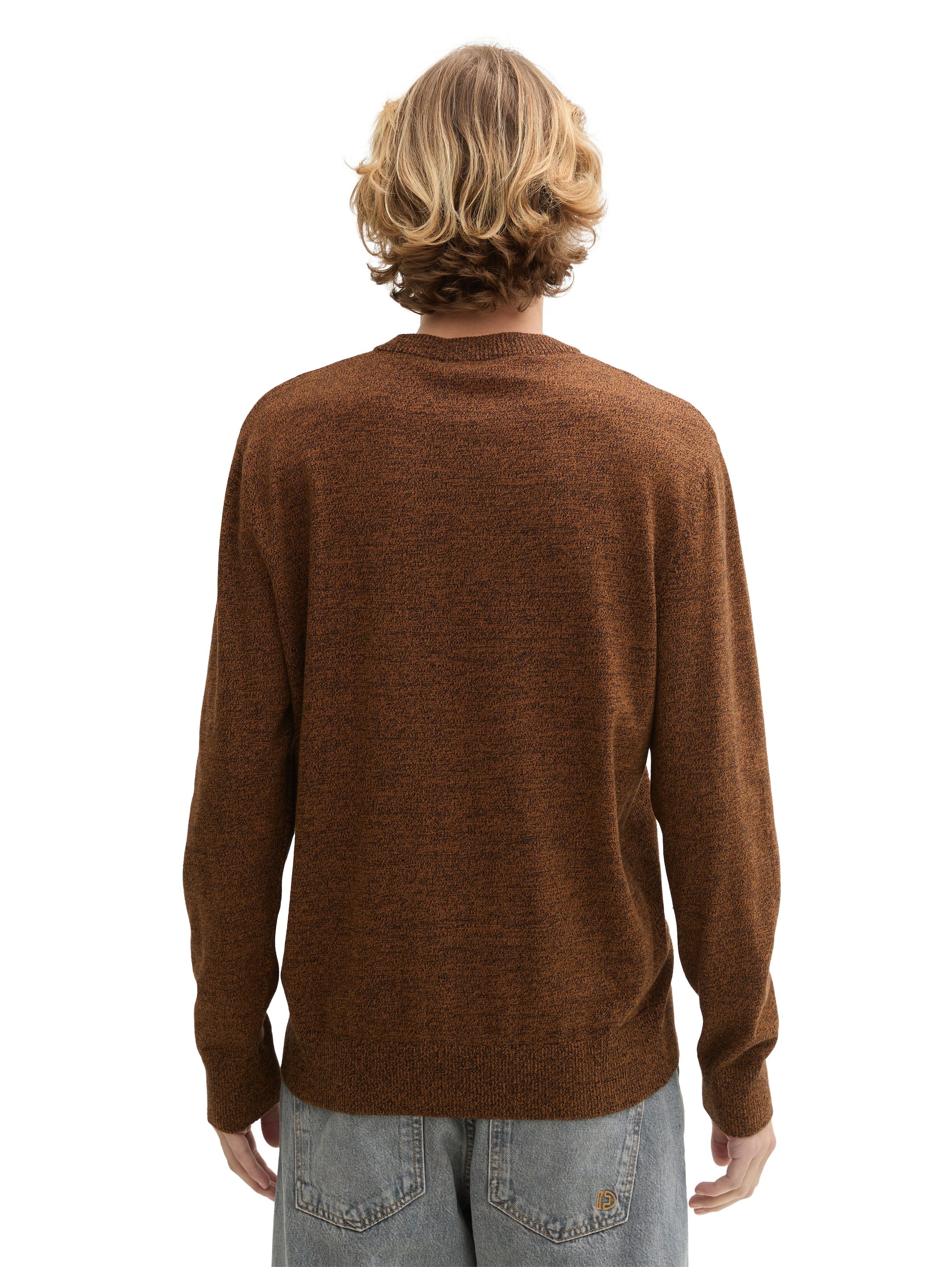 TOM TAILOR Denim Strickpullover in melierter günstig online kaufen