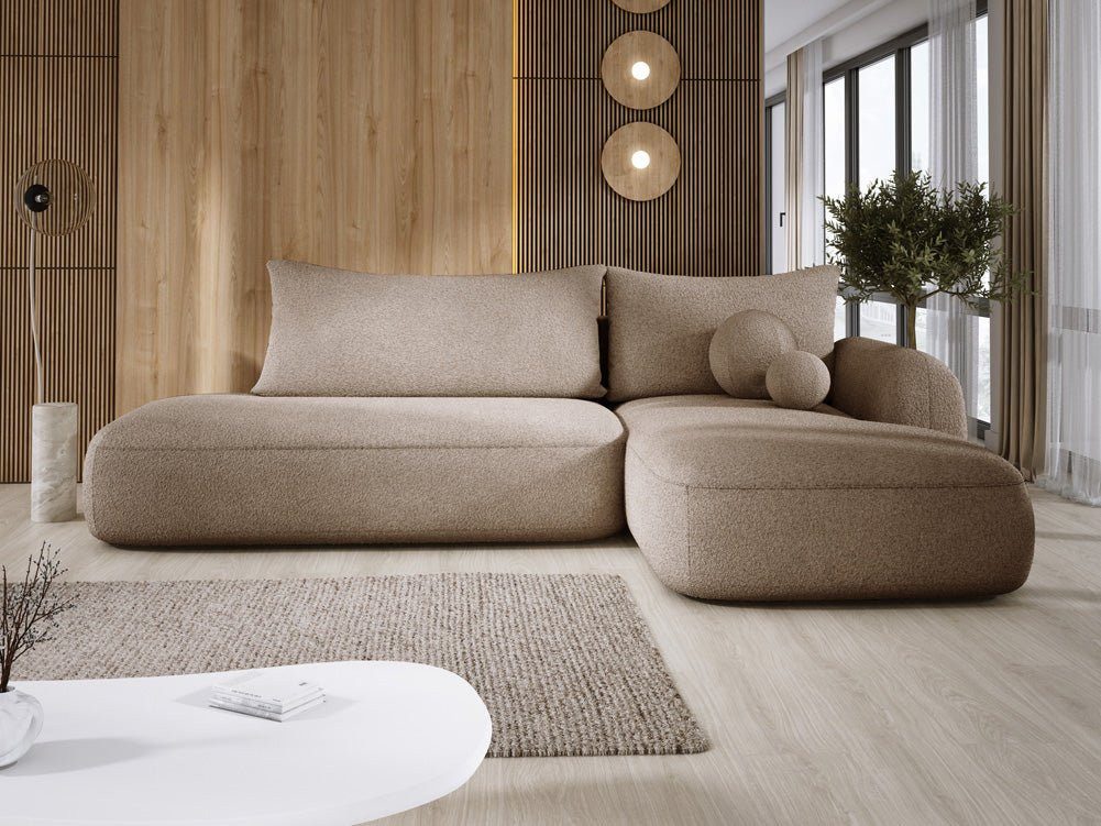 Luxusbetten24 Schlafsofa Designer Sofa Babu Bouclé, mit Stauraum und Schlaf günstig online kaufen