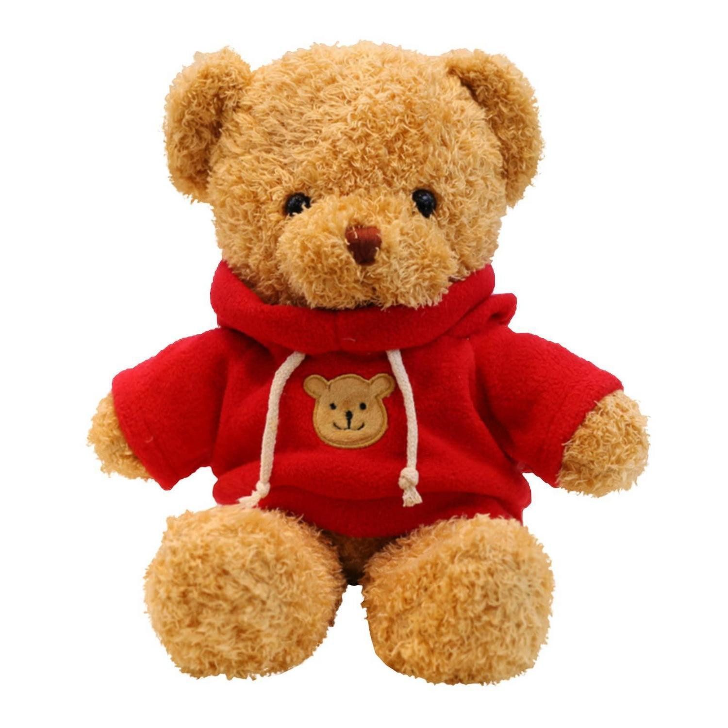 Kuscheltier Teddybär Kapuze Tatzendruck Kuscheltier Geschenk Red 50cm