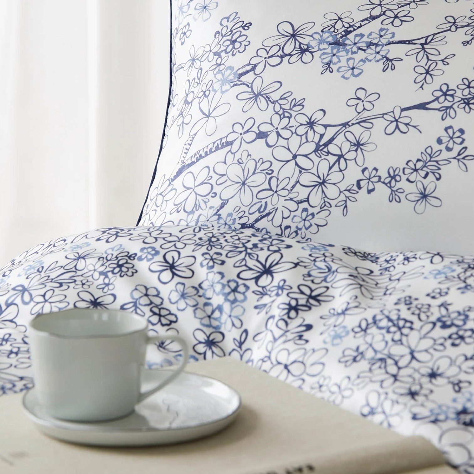 Elegante Bettwäsche Belle Indigo, Comfort Satin von Elegante 155 x 220 cm, Comfort Satin, 2 teilig