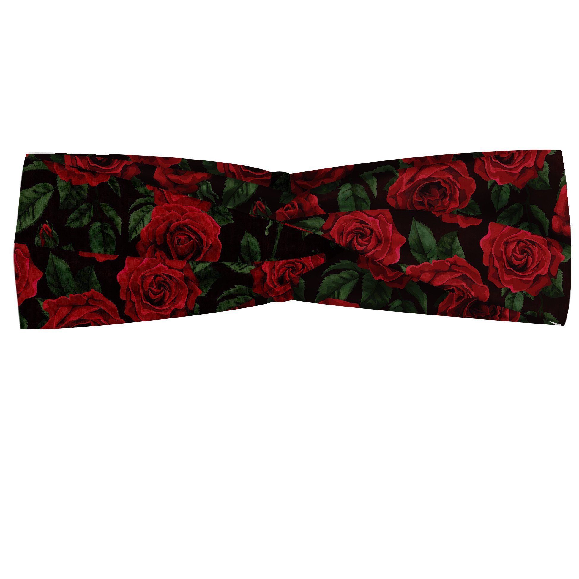 Retro Stirnband alltags Angenehme Rose Abakuhaus accessories Blumenblatt-Blatt Wachstum Elastisch und
