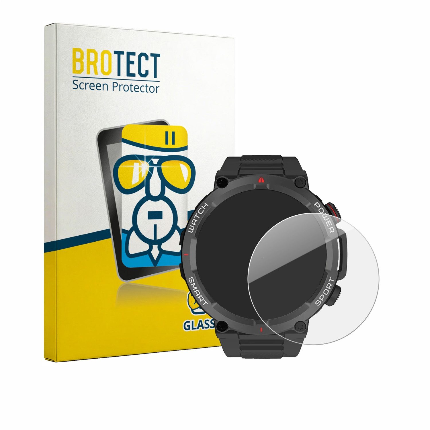 BROTECT Displayschutzglas Schutzglas für Neow W-Watch 1.39", Displayschutz 9H Schutz Glas Klar Transparent