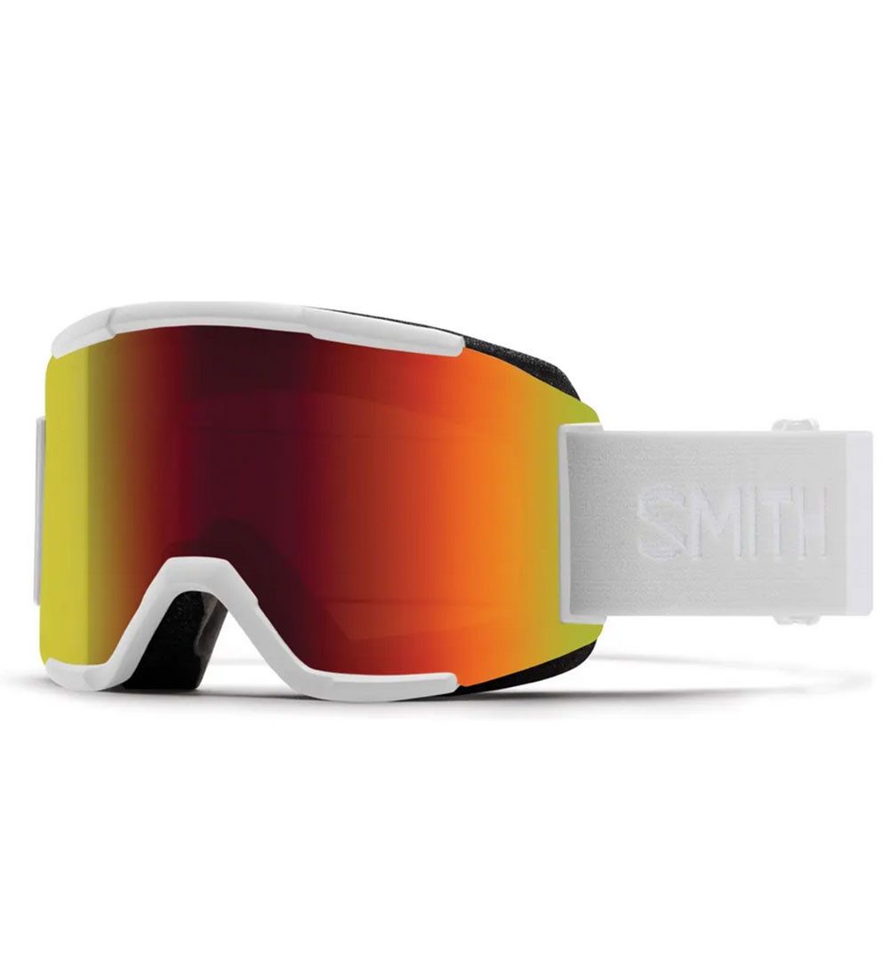 Smith Skibrille SMITH FORUM Schneebrille white vapor/red sol-x mirror