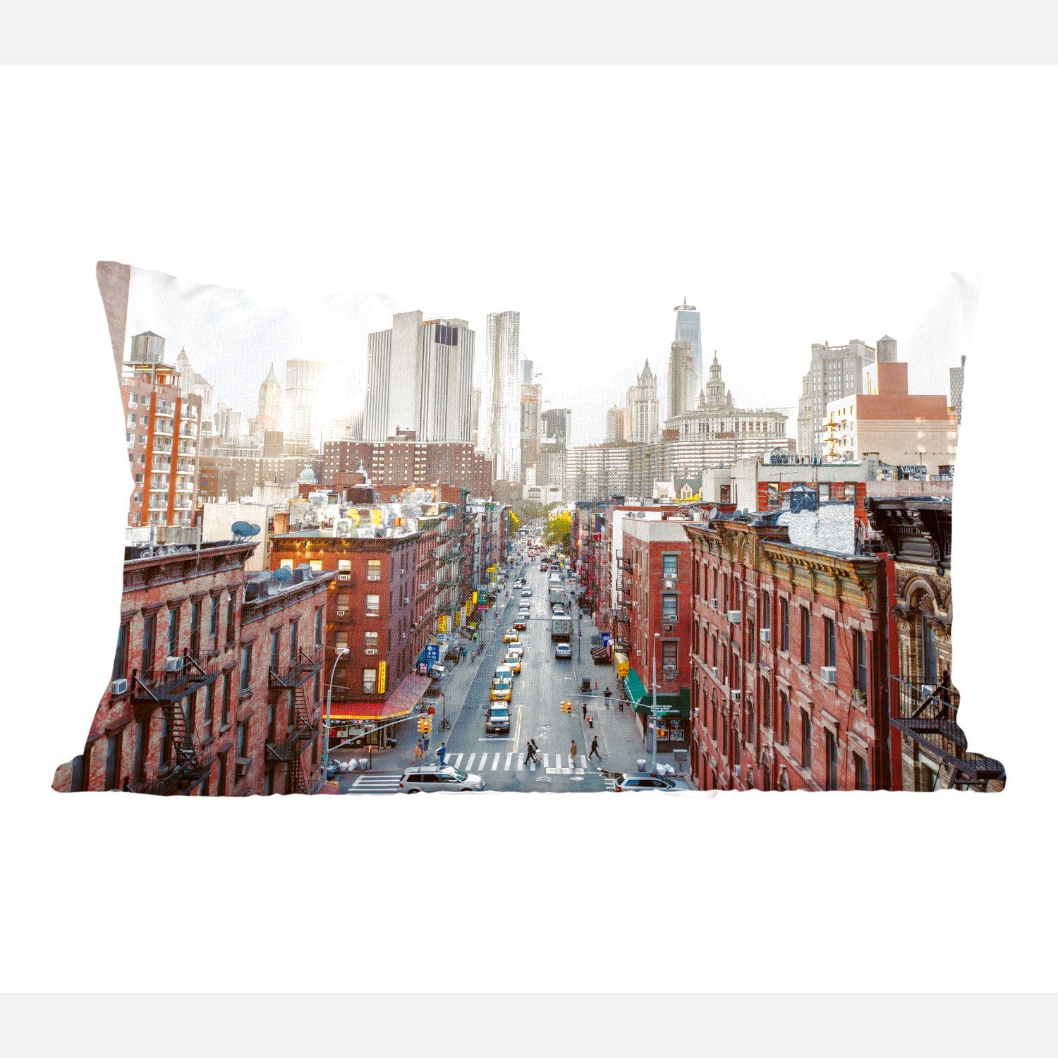 MuchoWow Dekokissen Die Straßen von New York, Wohzimmer Dekoration, Zierkissen, Dekokissen mit Füllung, Schlafzimmer