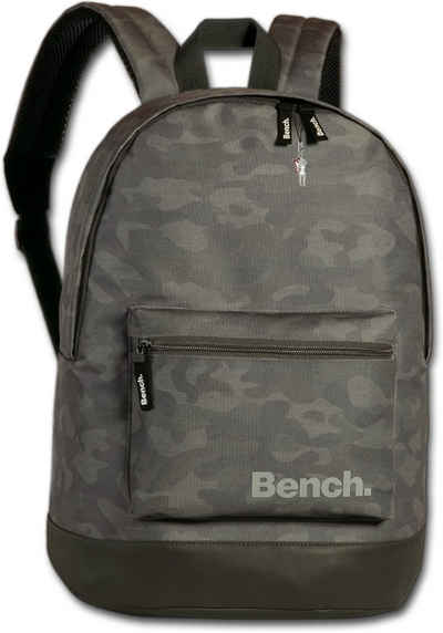 Bench. Freizeitrucksack Bench Daypack Camouflage Rucksack (Sporttasche, Sporttasche), Freizeitrucksack, Sporttasche aus Polyester, Kunstleder in grau Größe