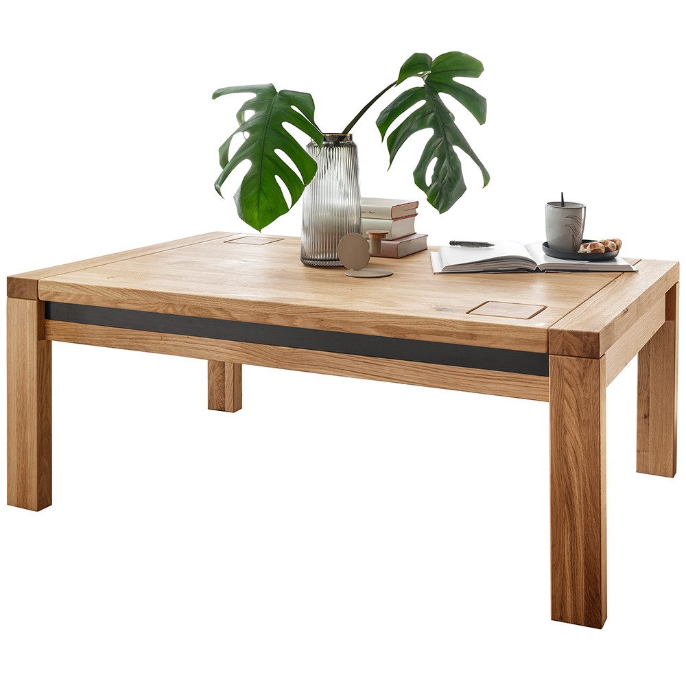 Lomadox Couchtisch WINCHESTER-69, Wohnzimmertisch 118x70 cm Beistelltisch modern in Eiche massiv
