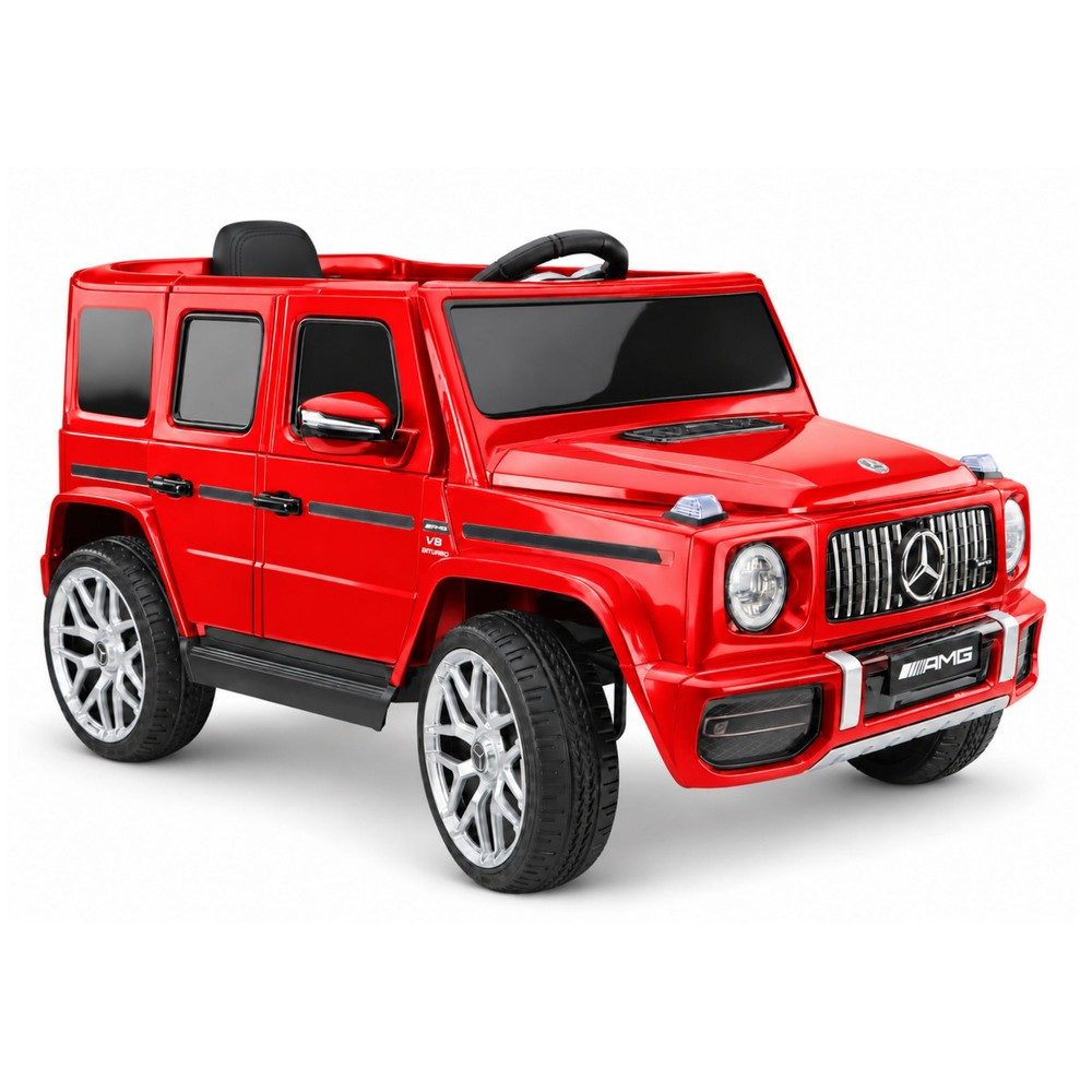 LEAN TOYS Elektro-Kinderauto Kinderfahrzeug Akkuauto Geländewagen, (1-tlg), Mercedes G63 AMG Optik, Akkuantrieb, Einzelsitz