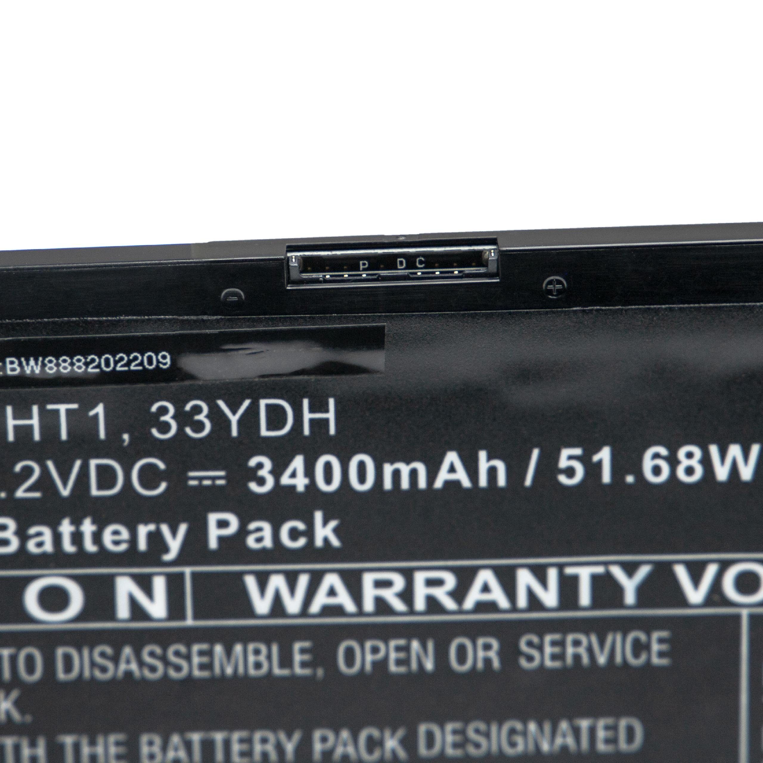 Laptop-Akku vhbw Dell 3400 kompatibel Vostro (15,2 V) 15-7580-D3765S mAh mit Li-Ion