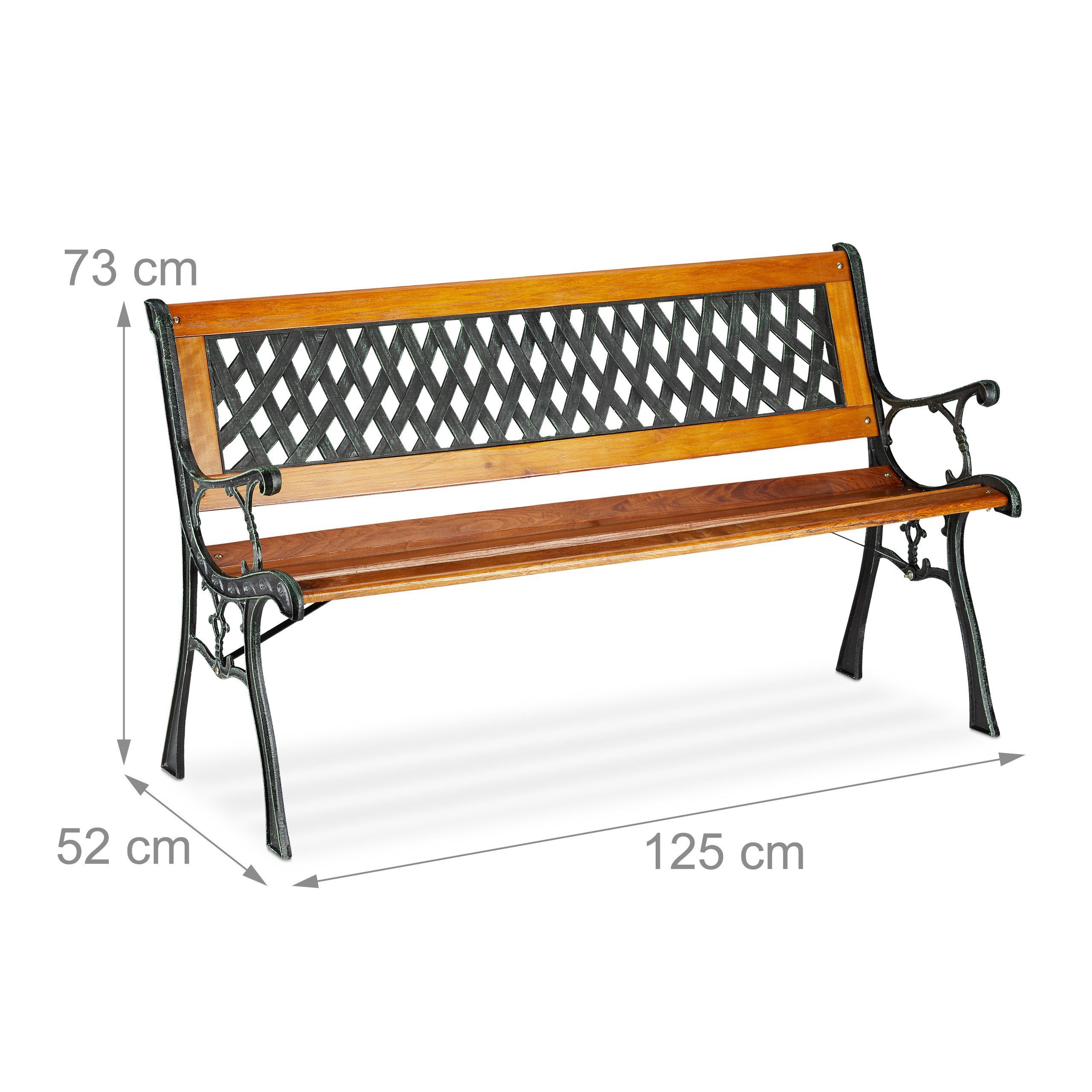 relaxdays Gartenbank Flechtdesig