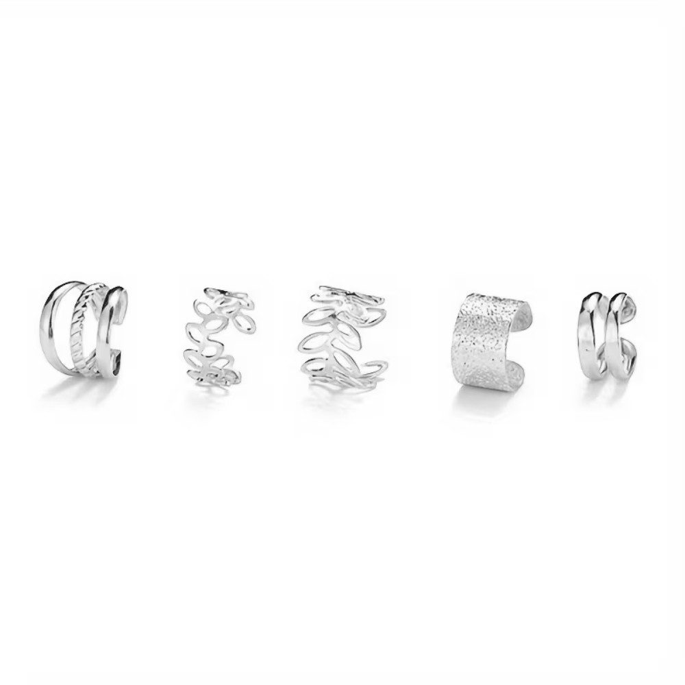 XCOAST Ohrring-Set 11-teiliges Ohr-Cuffs Set Silber – Clip-Ohrringe ohne Piercing (vielseitig kombinierbar, 11-teiliges Set), schmuck set geschenk damen