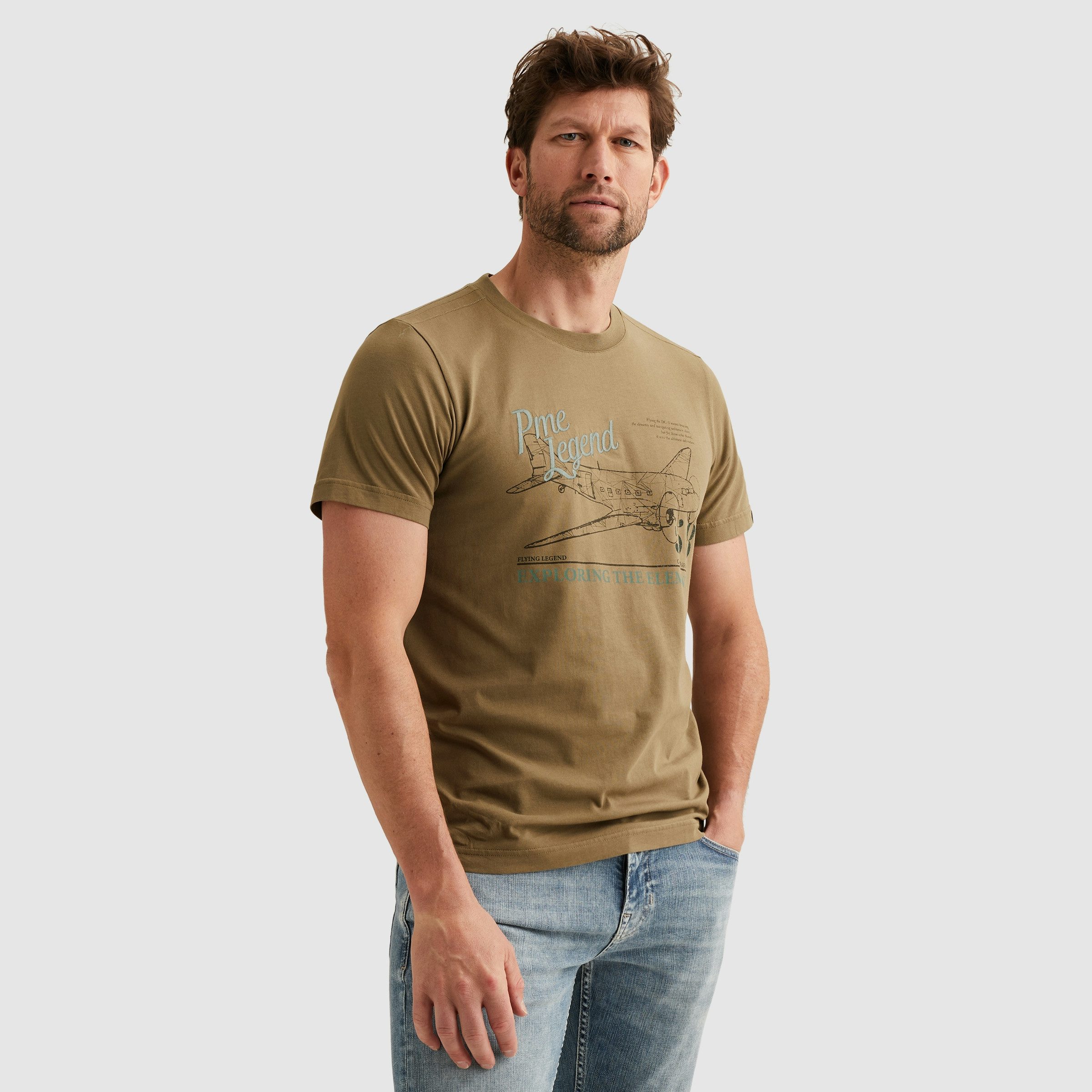 PME LEGEND T-Shirt mit Logo-Stickerei und Print günstig online kaufen