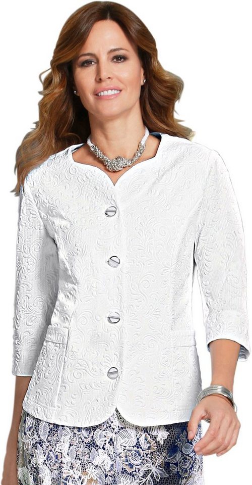 Lady Blusenblazer mit geprägter Oberflächenstruktur Lady Blusenblazer mit geprägter Oberflächenstruktur