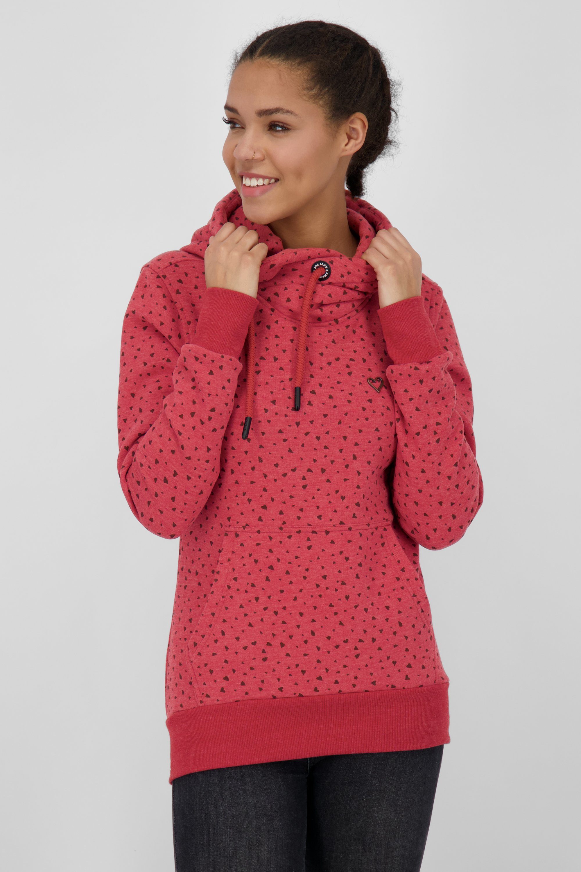 Kapuzensweatshirt Kapuzensweatshirt, & SarahAK Damen Alife cranberry Sweatshirt melange Kickin Sweat B