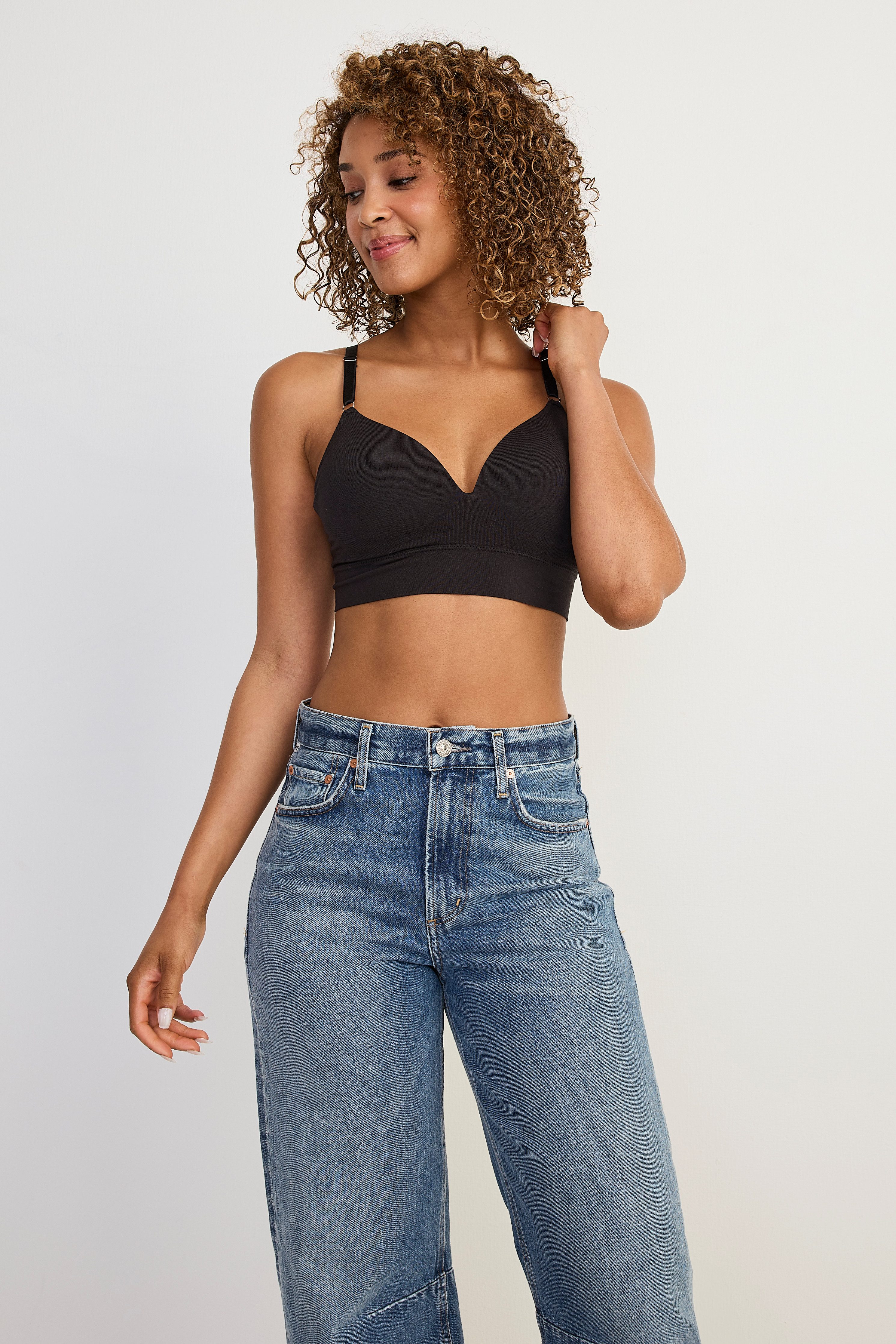 Jockey Bralette Seamfree Comfort (2er Pack) tiefer V-Ausschnitt, schmale Träger, ohne Seitennähte – Bild 4 von 5