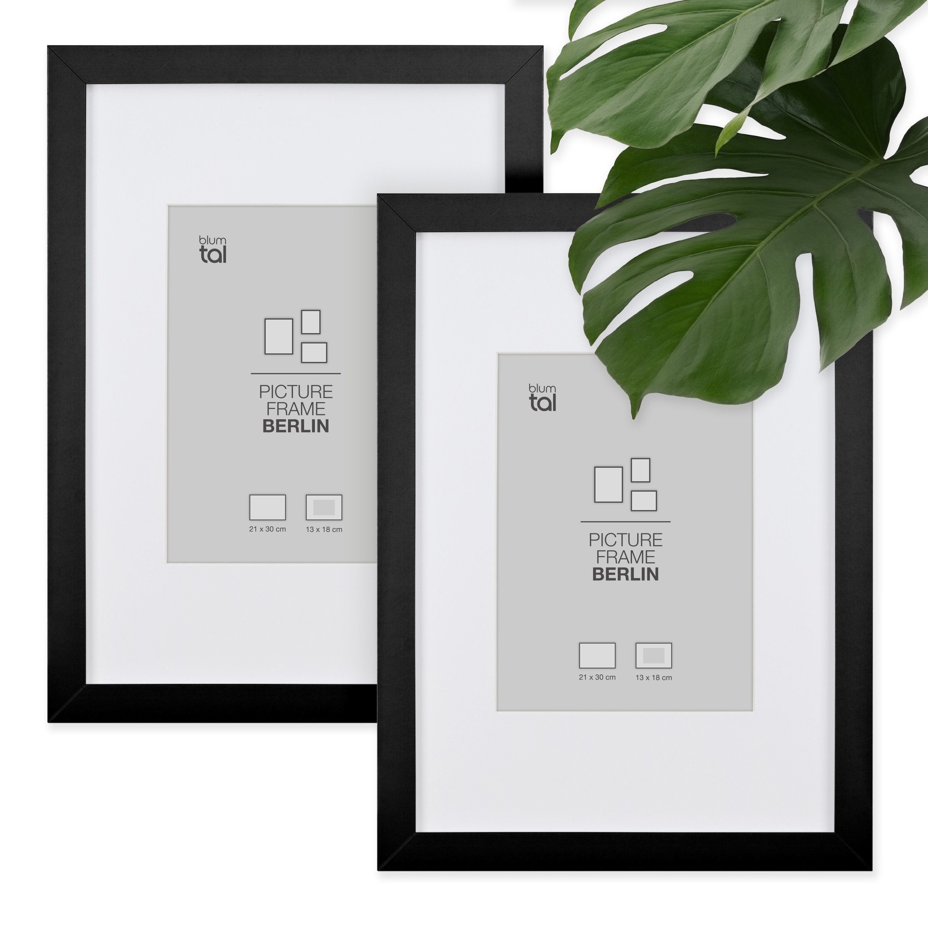 Blumtal Einzelrahmen Berlin - Hochwertiger Fotorahmen mit Passepartout, (Ei günstig online kaufen