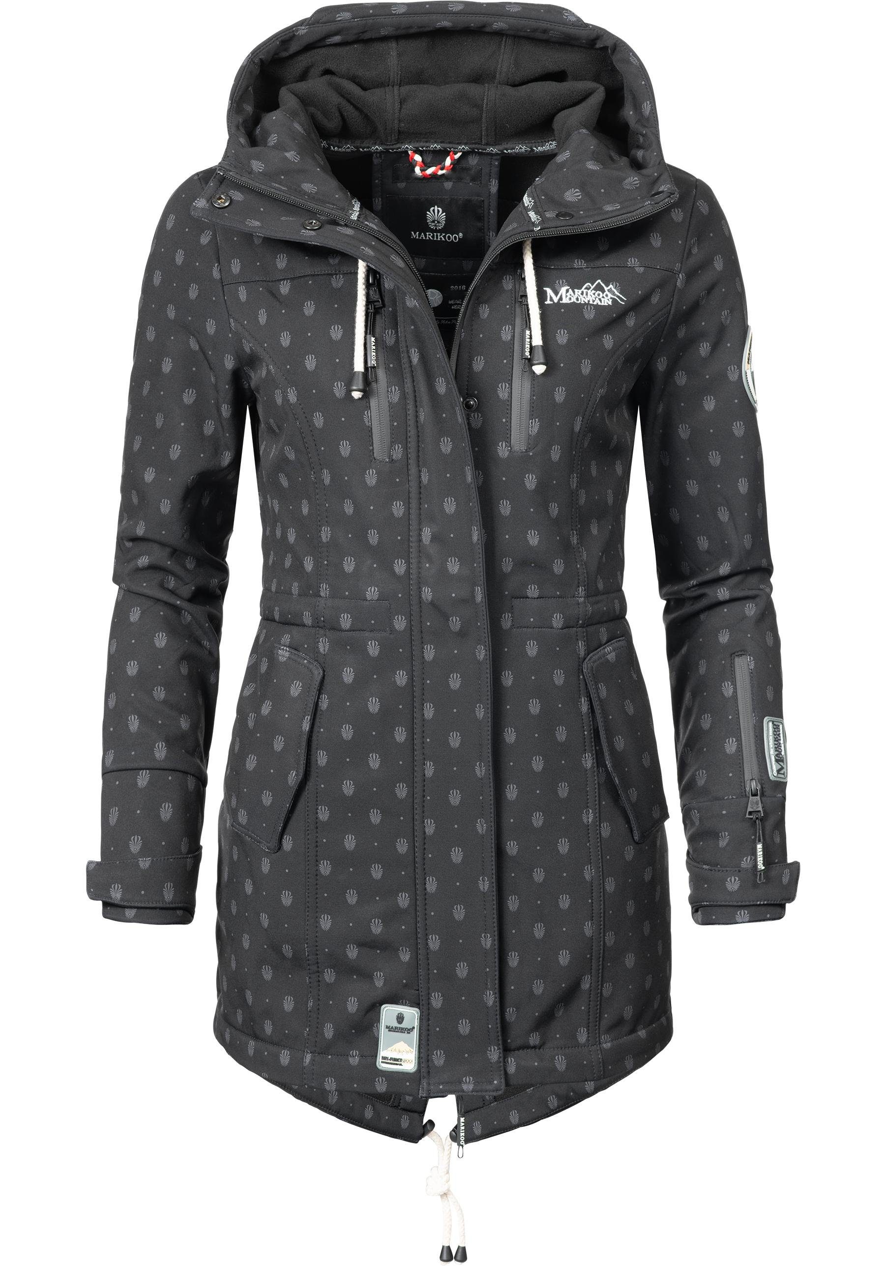 Marikoo Funktionsmantel Zimtzicke Softshell Parka mit Kapuze