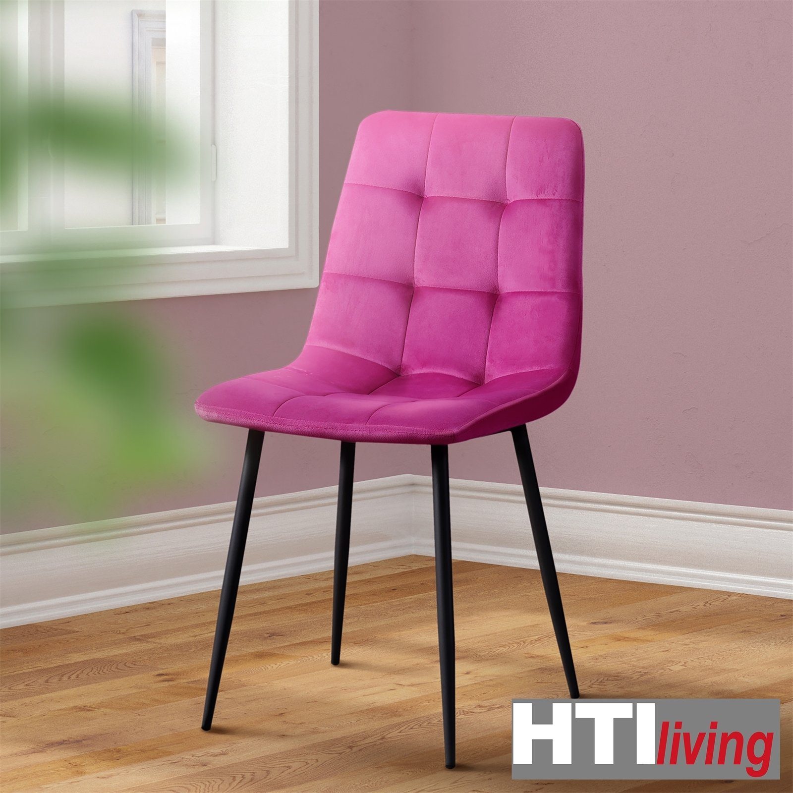 HTI-Living Esszimmerstuhl Stuhl Mesa Velvet Pink (Set, 4 St), Esszimmerstuh günstig online kaufen