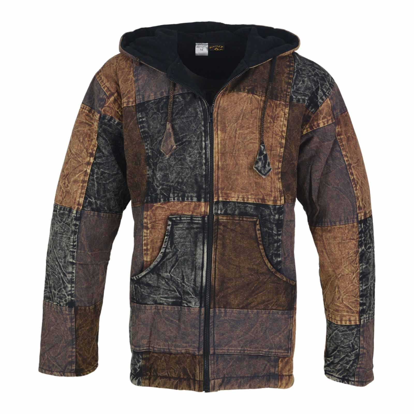 Kapuzenfleecejacke Patchwork Jacke Baja Hoodie alternativ Fleecefutter