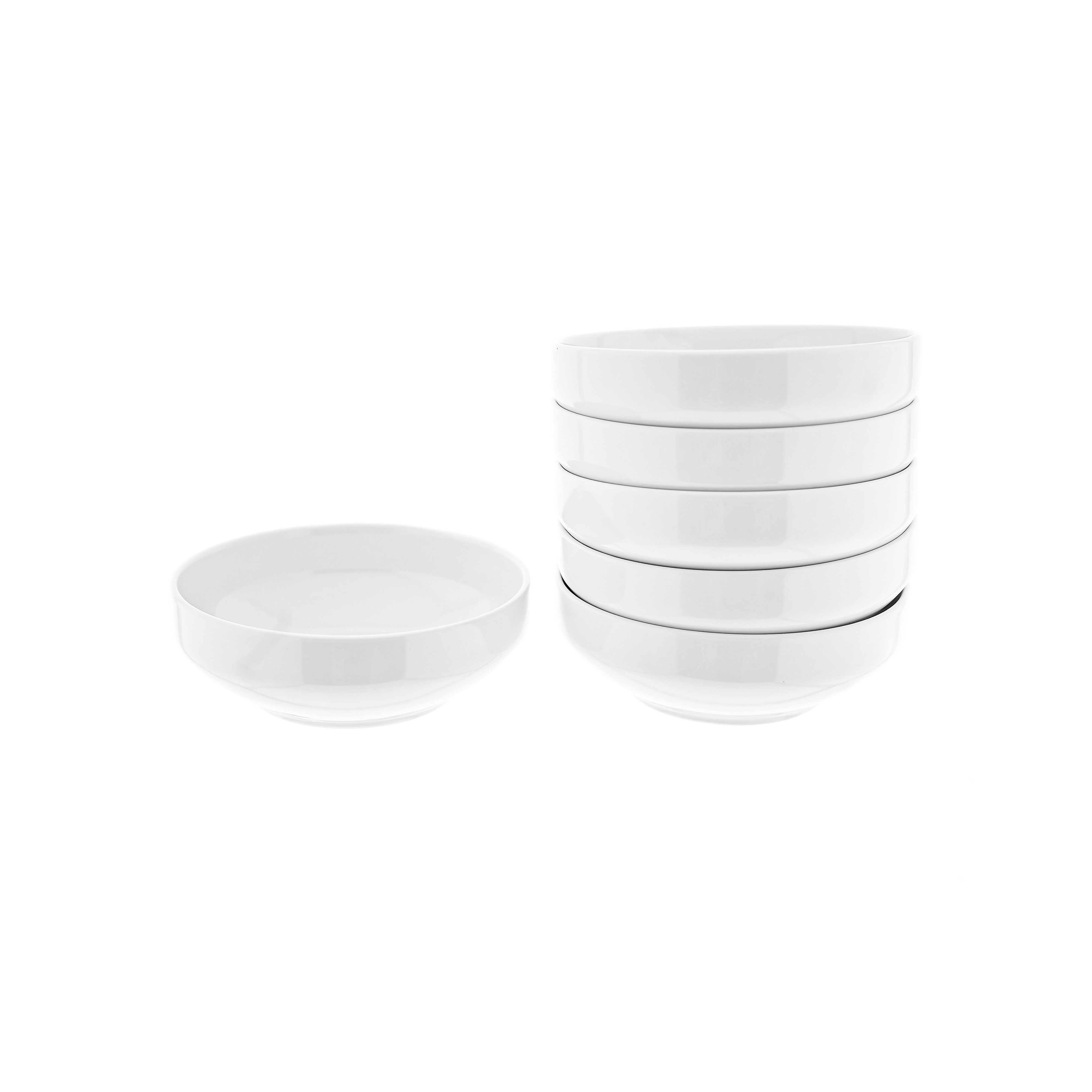 Almina Müslischale aus Porzellan 6er Set in Weiß ø13 cm stilvoll & vielseitig, Porzellan, (6er Set, 6-tlg), spülmaschinengeeignet