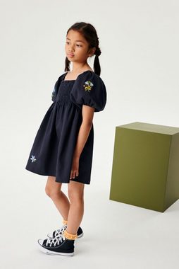 Next Blusenkleid Kurzärmeliges Kleid mit Stickereien (1-tlg)