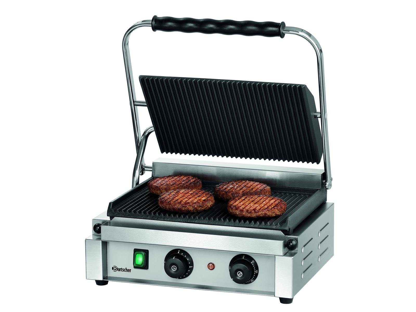 Bartscher Kontaktgrill Kontaktgrill "Panini-T" 1R, Grillfläche gerillt, A150774