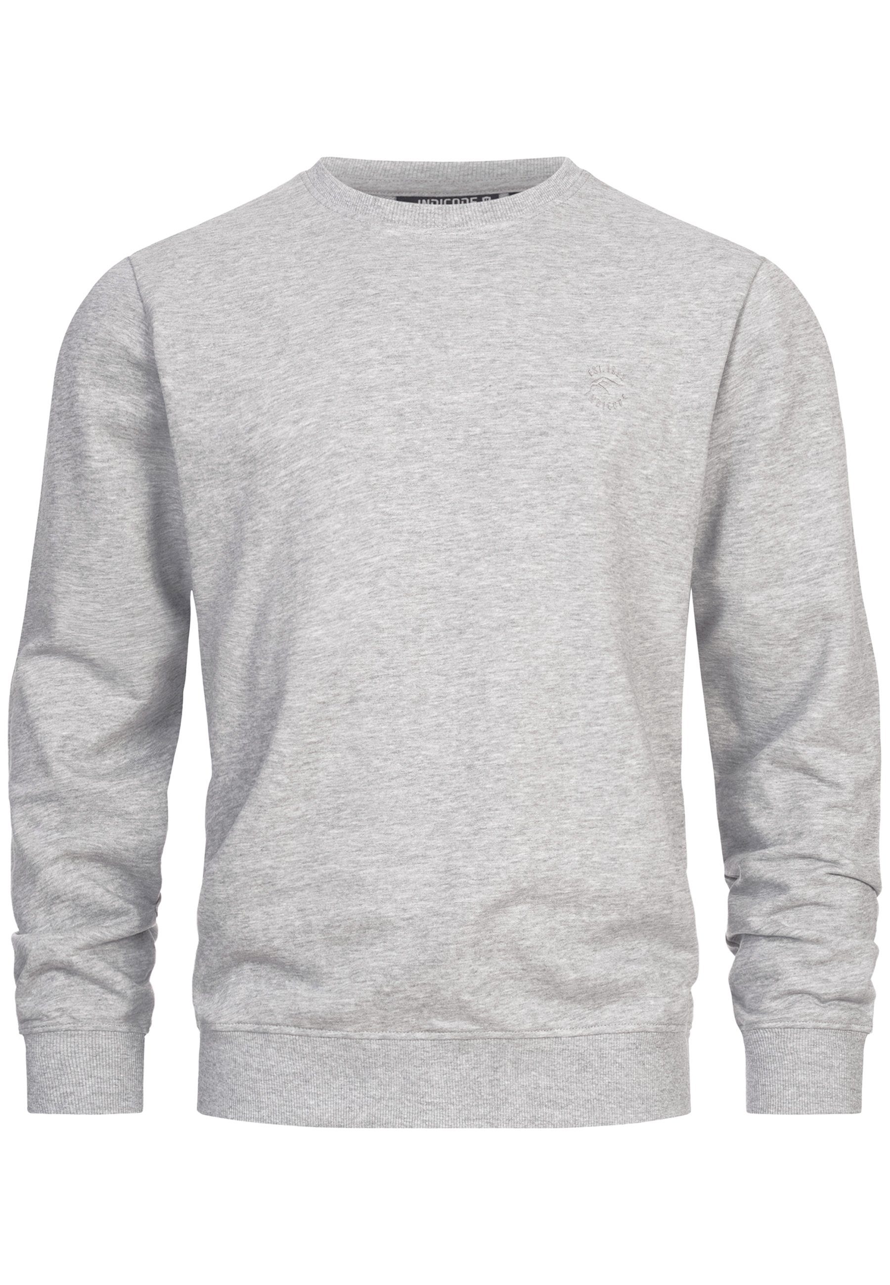 Indicode Sweater Holt Lt Grey Mix