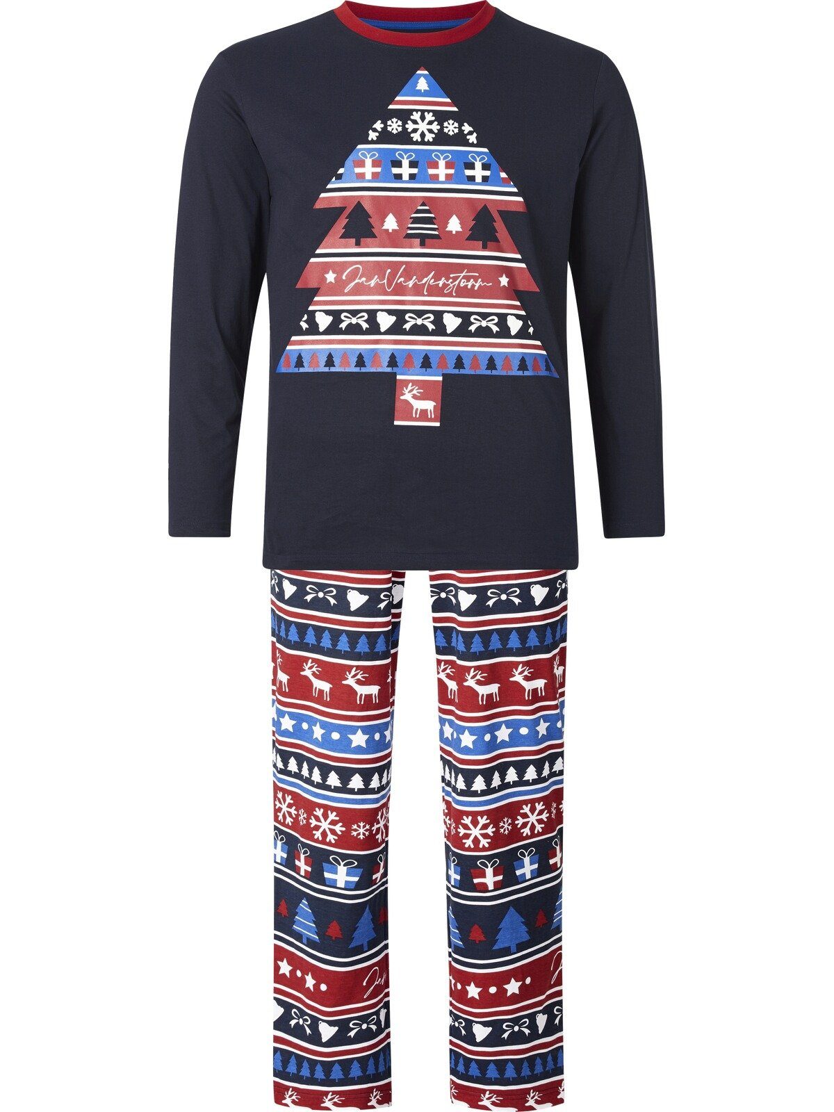 Jan Vanderstorm Schlafanzug ERILERT (Set, 2 tlg) mit Weihnachtsmotiv