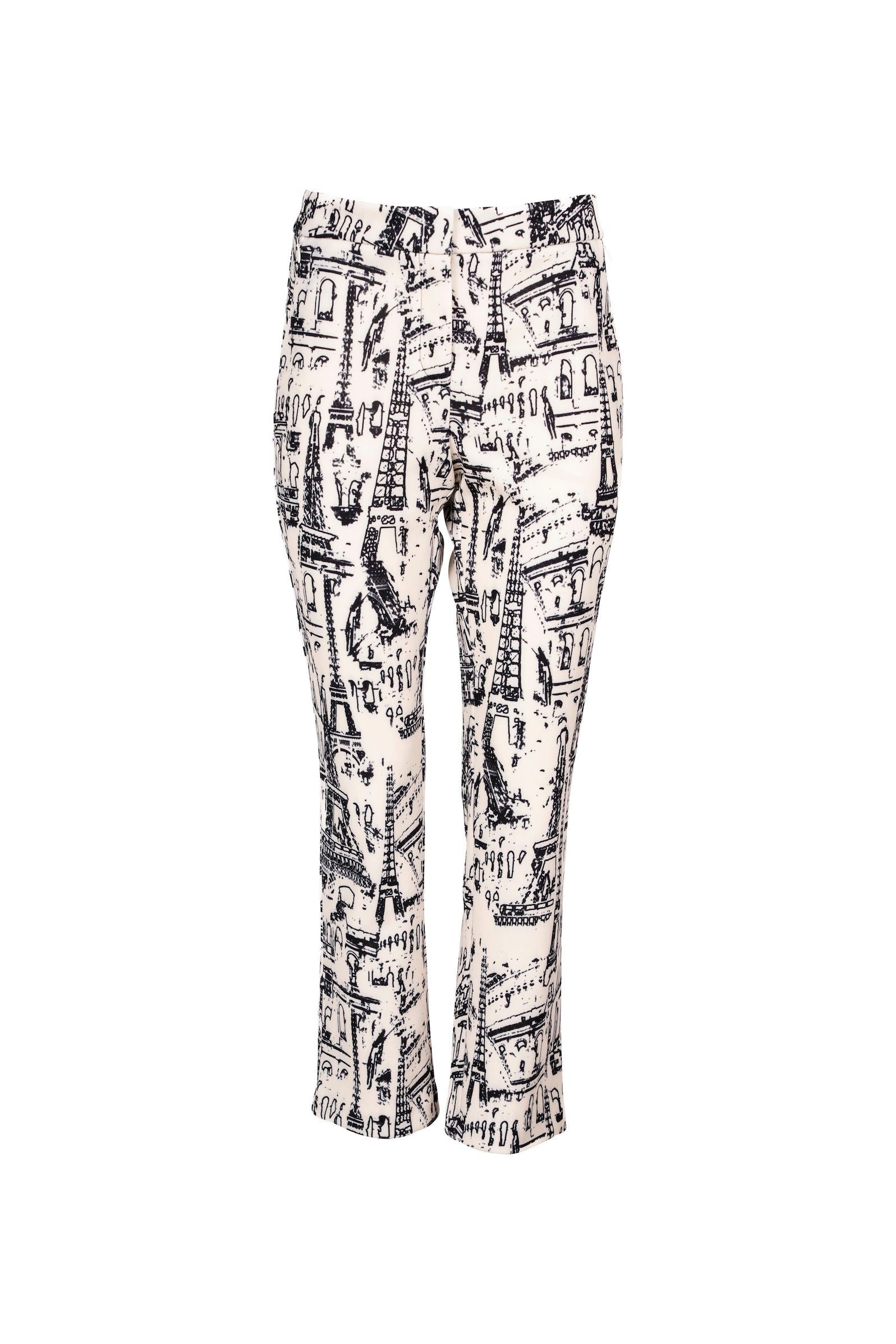 Faber Stoffhose Scubahose mit Paris-Print