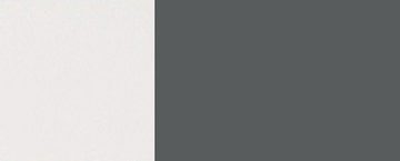 Feldmann-Wohnen Winkelküche Napoli, 228x205x207cm weiß / basaltgrau matt, Teilauszug (Blum), Arbeitsplatte