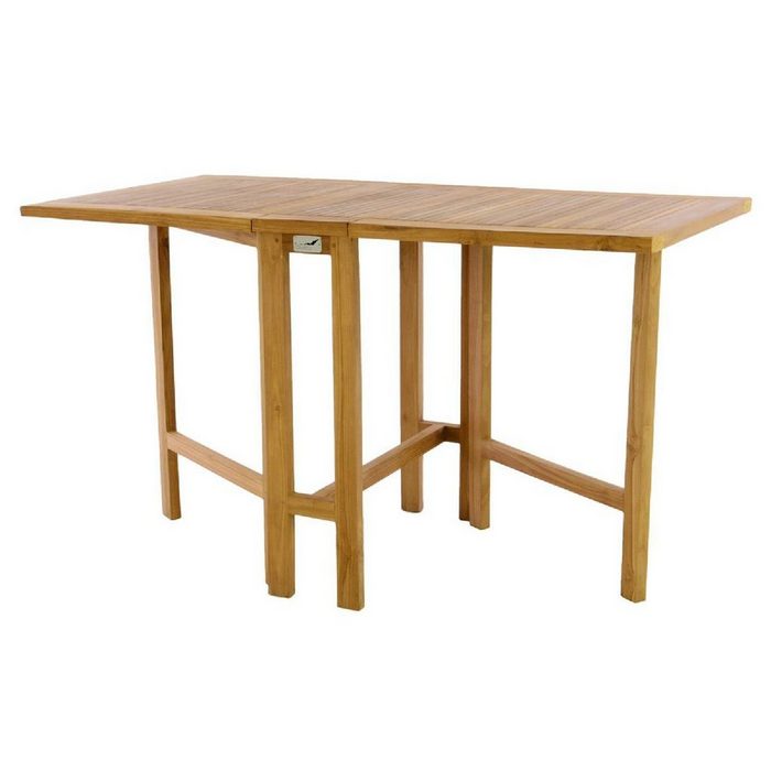 VCM Gartentisch Balkontisch Gartentisch Tisch Klapptisch Holz Teak