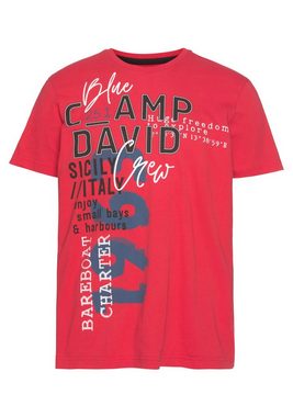 CAMP DAVID T-Shirt mit Logoschriftzügen