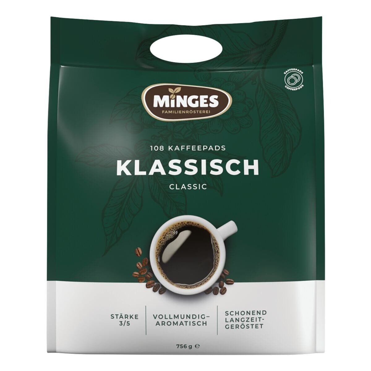 Minges Kaffee Regular, 108 Pads