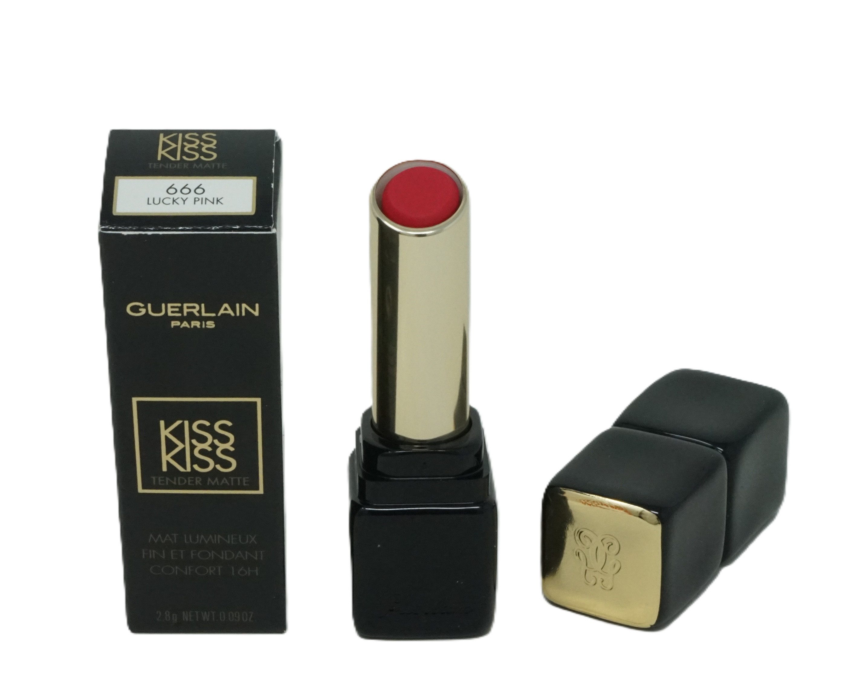 GUERLAIN Lippenstift Guerlain KissKiss Tender Matte Lipstick 666 Lucky Pink 2,8g
