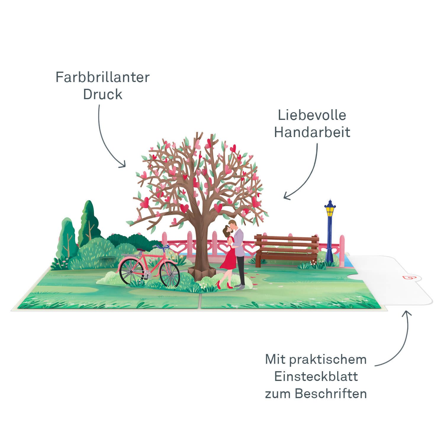 papercrush Geburtstagskarte Verliebtes Paar Pop-Up Karte