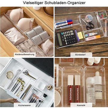 DOPWii Aufbewahrungsbox 16 Stück Organizer Schublade Set,Acryl Ordnungssystem (16 St), stapelbar