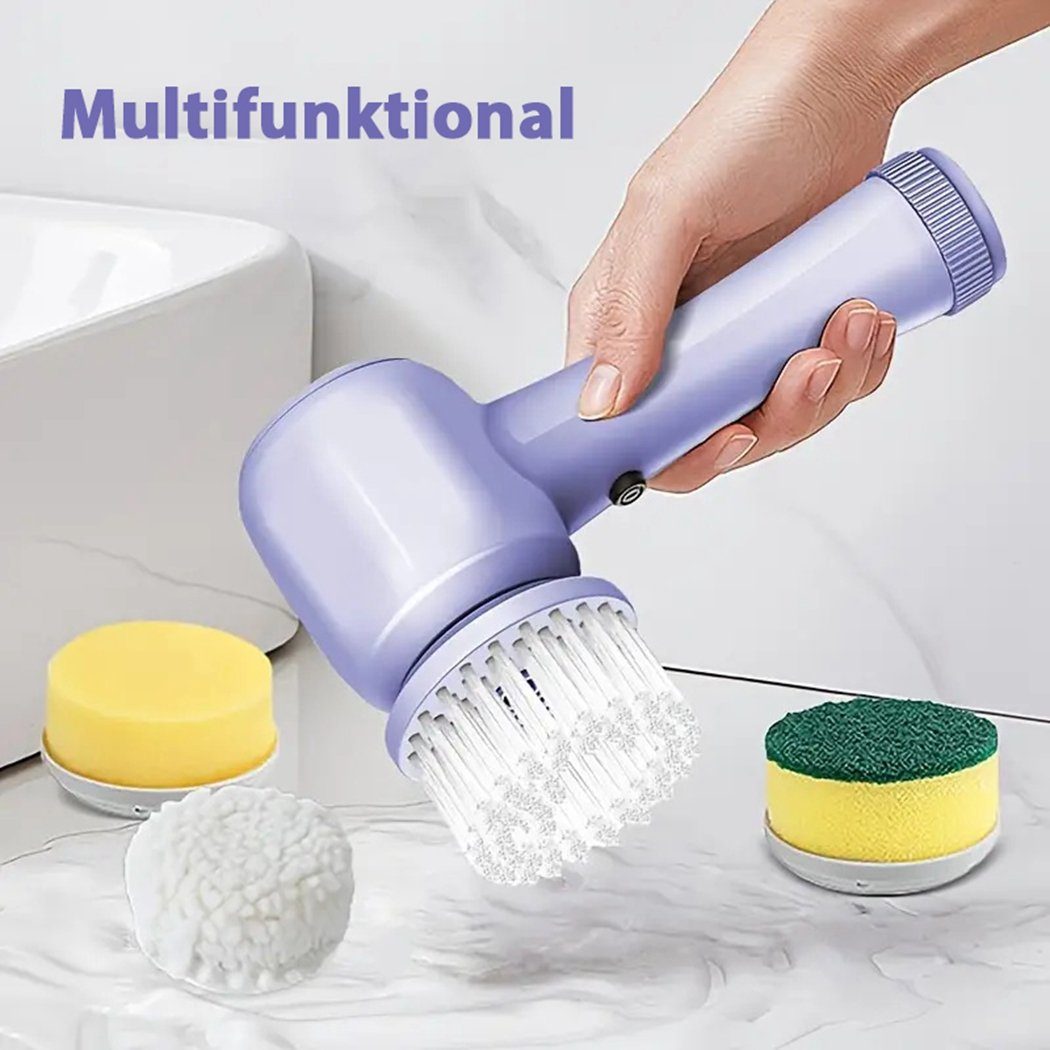 TUABUR Elektro-Oberflächenbürste Reinigungsbürste, Elektrische Küchenreinigung handgeführte Purple