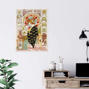 Posterlounge Wandfolie Nook Vintage Archive, Coffee Shop Advert - Art Nouveau Café, Wohnzimmer Vintage
