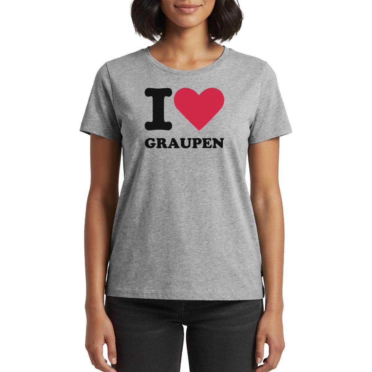 T-Shirt Stromberg Mit Spruch I Love Graupen Frauen Premium T-Shirt