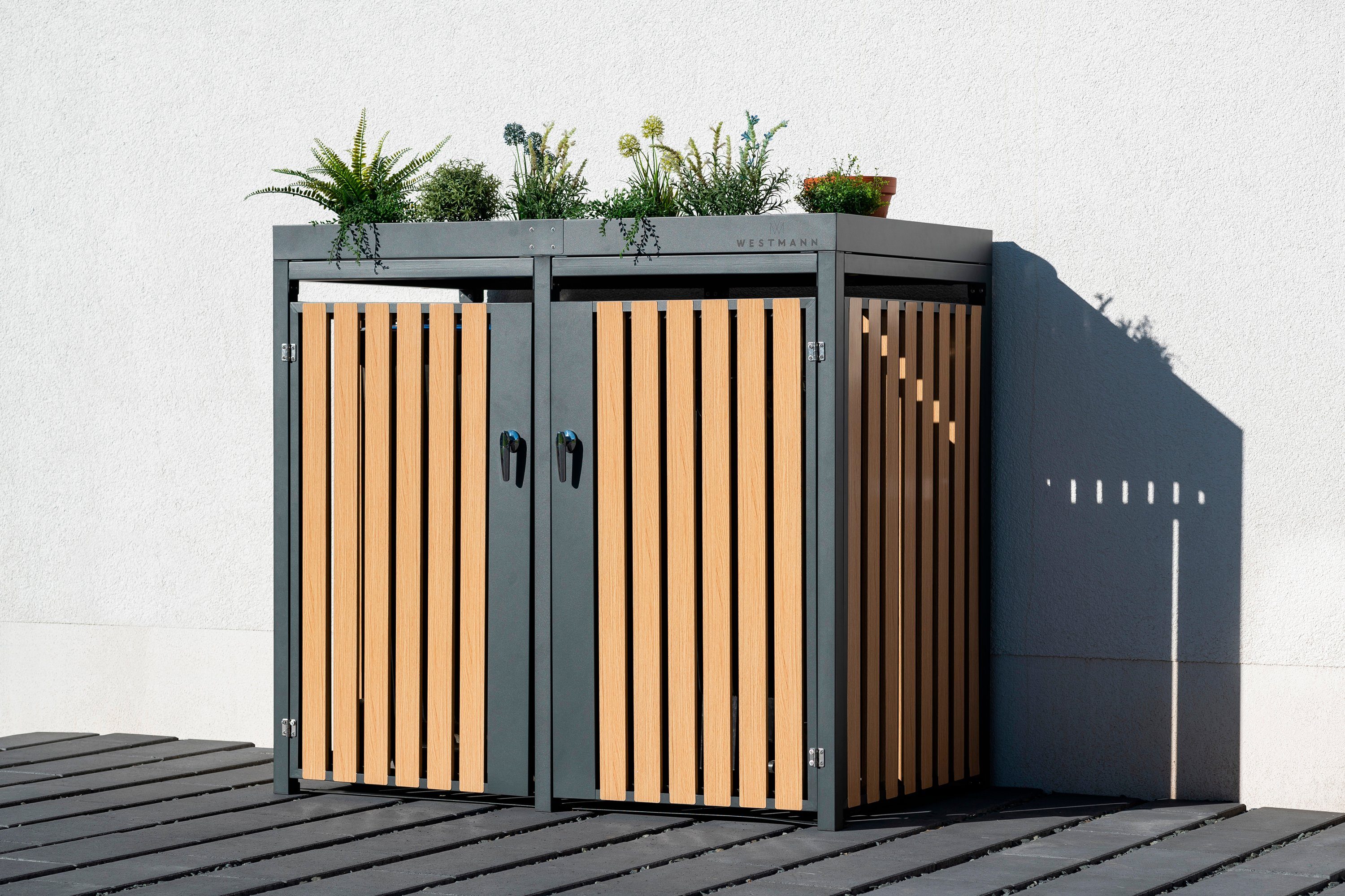 WESTMANN Mülltonnenbox WMHHWTC-62, für 2x240 l, BxTxH: 134x84x125 cm