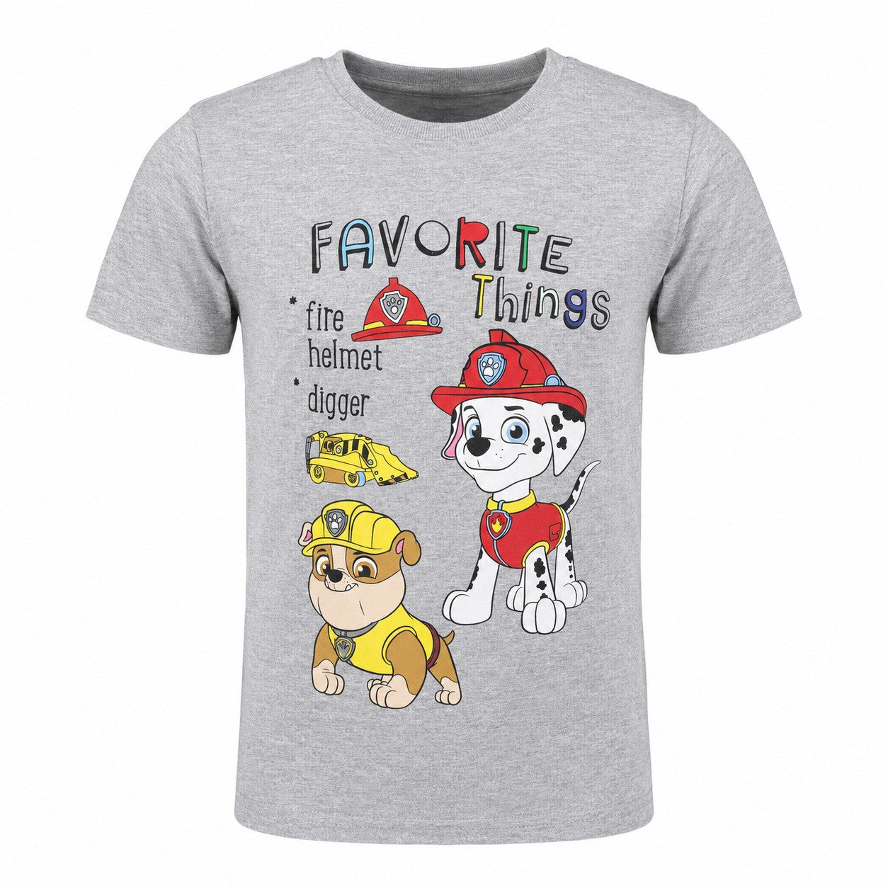 PAW PATROL Print-Shirt Paw Patrol Marshall Rubble Kinder kurzarm T-Shirt