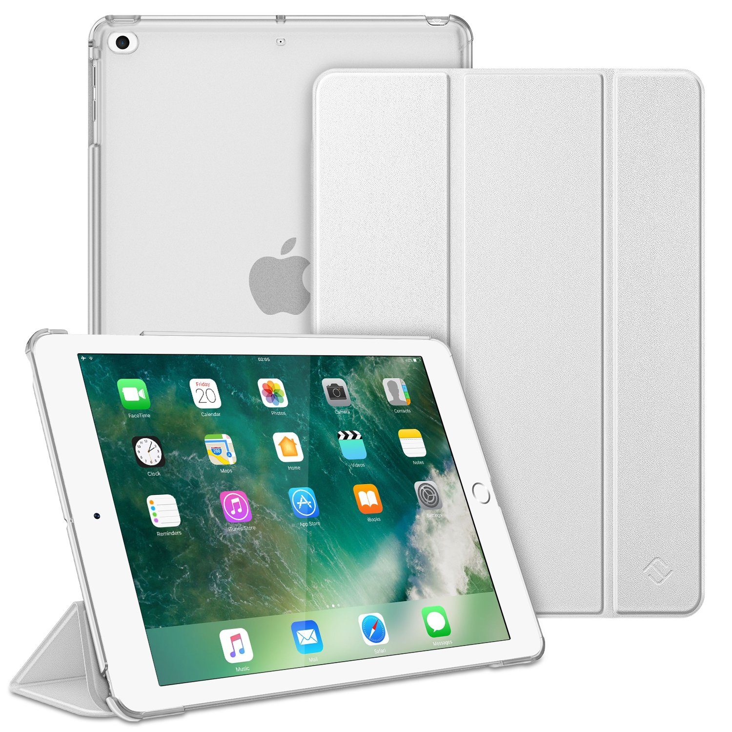 Fintie Tablet-Hülle für iPad 9.7 Zoll 2018/2017, mit transparenter Rückseite Abdeckung 9.7 Zoll, Ultradünn Cover mit Auto Schlaf/Wach für 9.7‘’ iPad 6. Gen/ 5. Gen