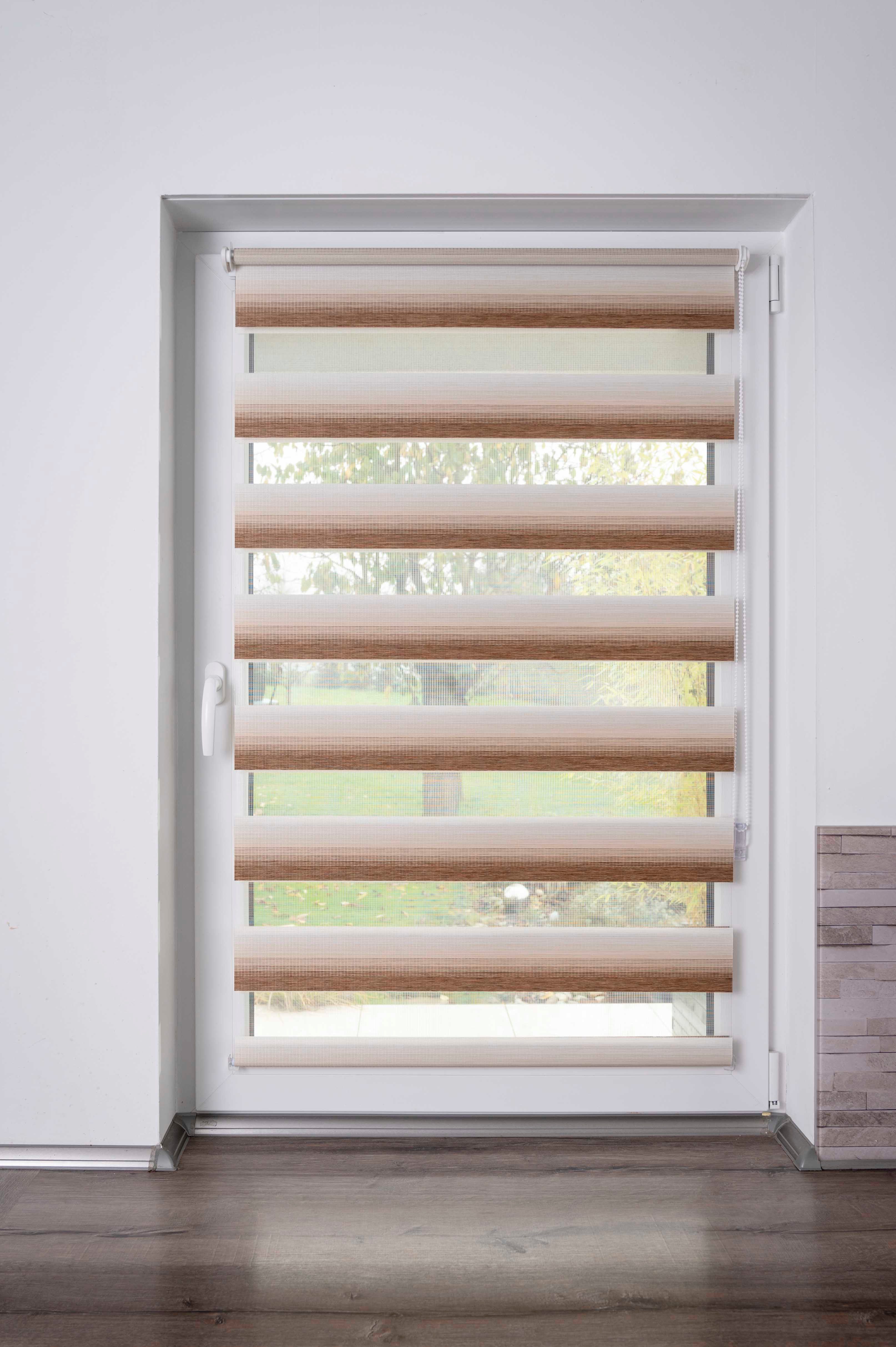 Doppelrollo mit schönen Farbverlauf, K-HOME, Klemmfix, Farbverlauf