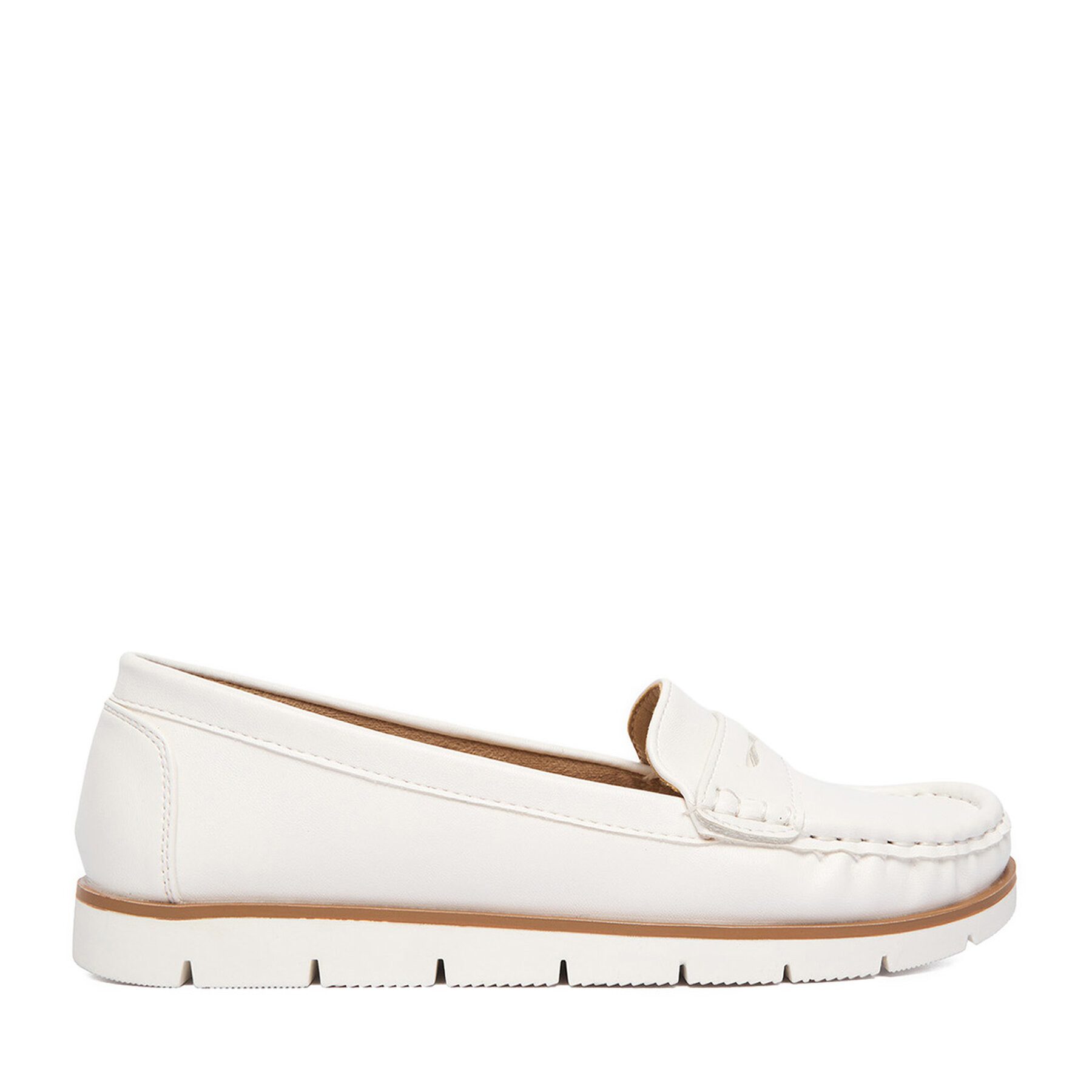 Go Soft Go Soft Damen Mokassins Weiß Schlupfboots