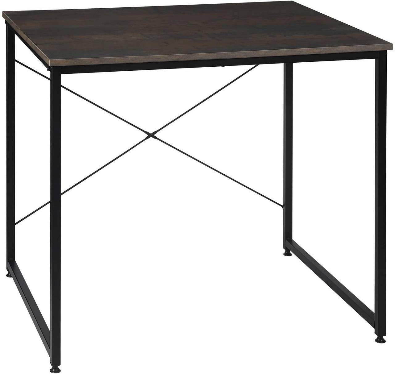 mit cm Tisch 70 Woltu 60 Eisen-Gestell, (1-St), Schreibtisch x PC 80 schwarz-rostfarbe x
